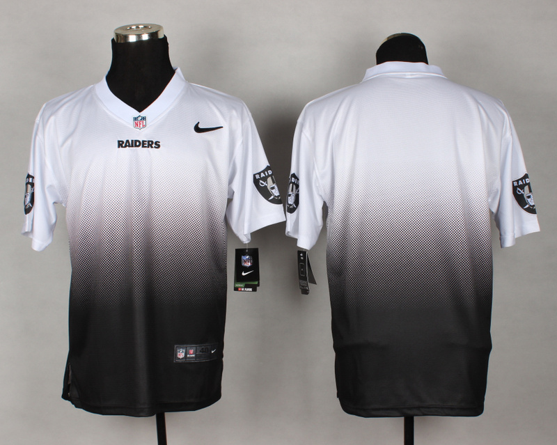 Nike Raiders White And Black Drift II Elite Custom Jerseys