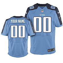 Nike Tennessee Titans Customized Elite light blue Jerseys