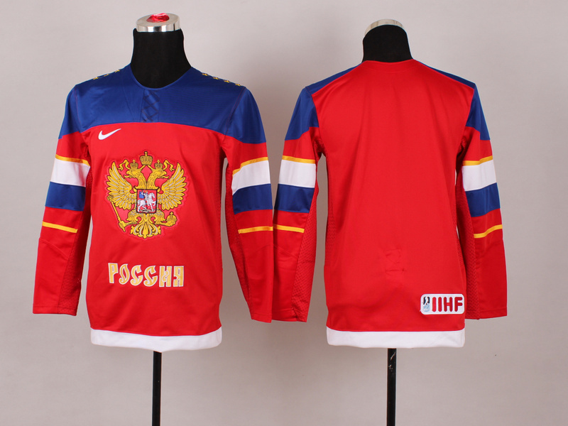 Russia Blank Red 2014 Olympics Kids Jerseys