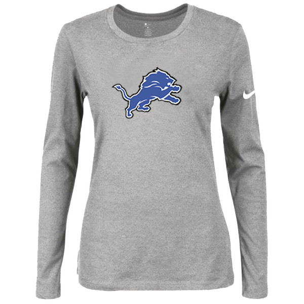 Nike Detriots Tigers Women's Of The City Long Sleeve Tri Blend T Shirt Grey