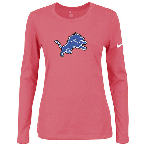 Nike Detriots Tigers Women's Of The City Long Sleeve Tri Blend T Shirt Pink
