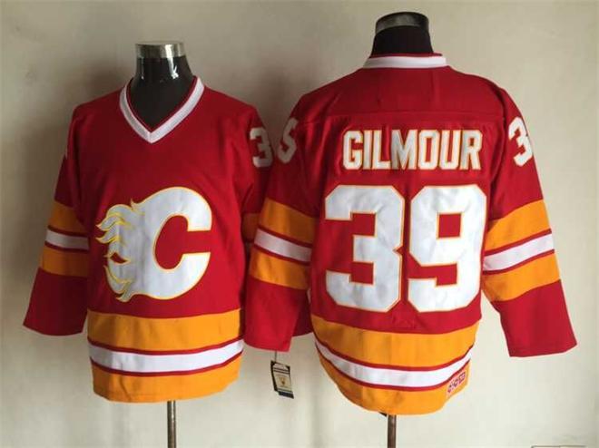 Flames 39 Doug Gilmour Red CCM Jersey