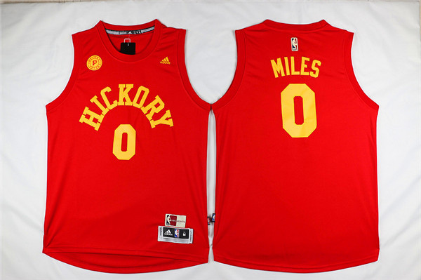 Pacers Hickory 0 C.J. Miles Red Swingman Jersey