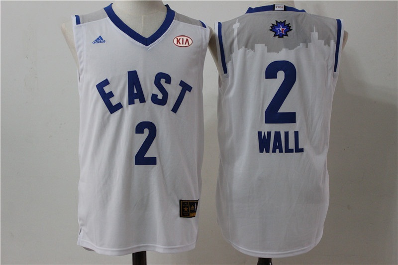 Wizards 2 John Wall White 2016 All Star East Jersey