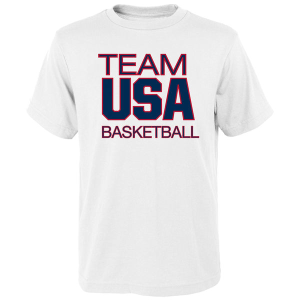 Team USA Basketball Youth Pride for National Governing Body T-Shirt White