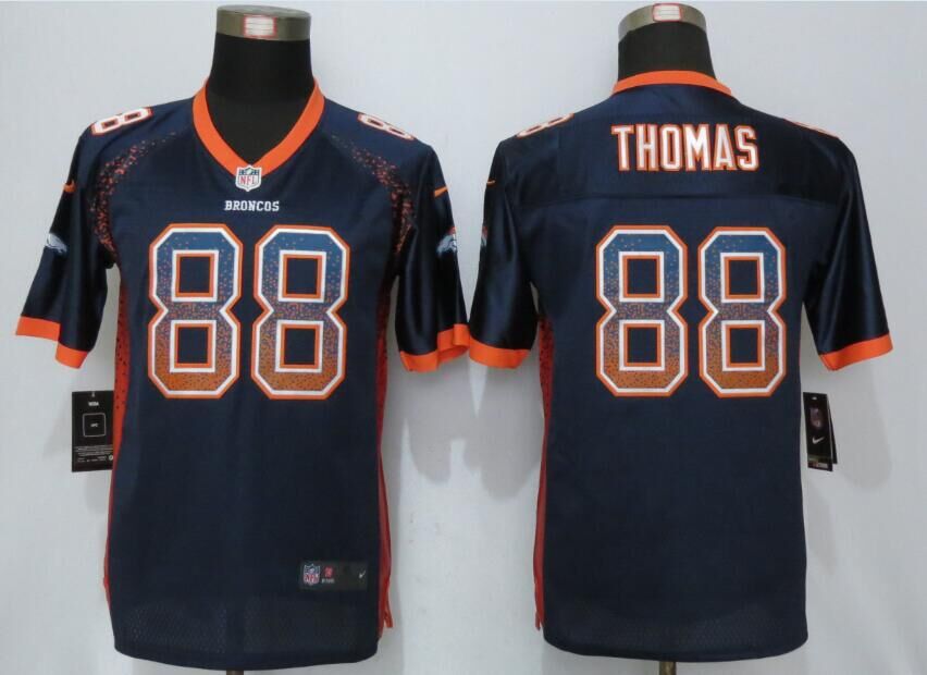Nike Broncos 88 Demaryius Thomas Blue Youth Drift Fashion Jersey