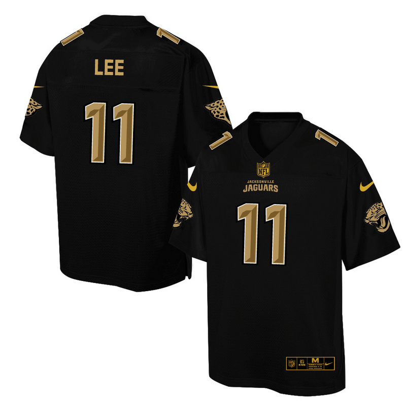Nike Jaguars 11 Marqise Lee Pro Line Black Gold Collection Elite Jersey