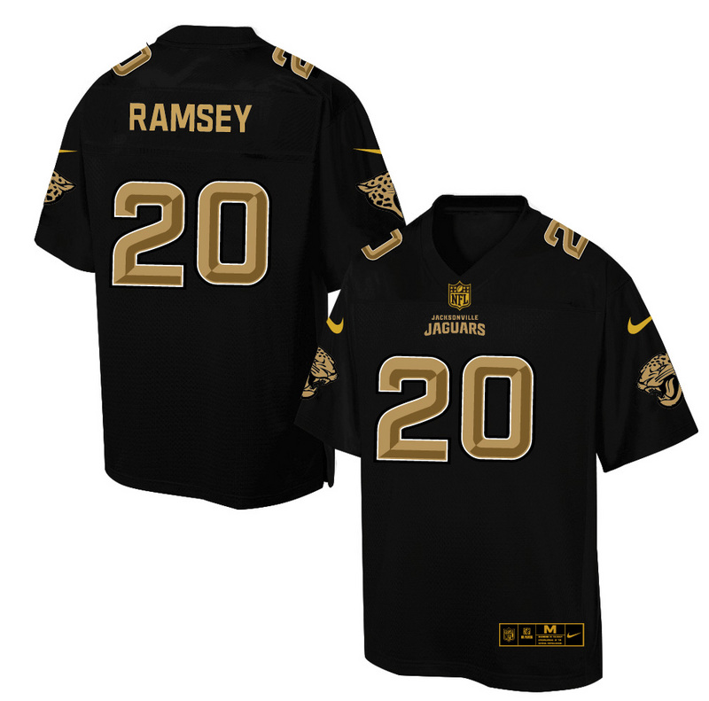 Nike Jaguars 20 Jalen Ramsey Pro Line Black Gold Collection Elite Jersey
