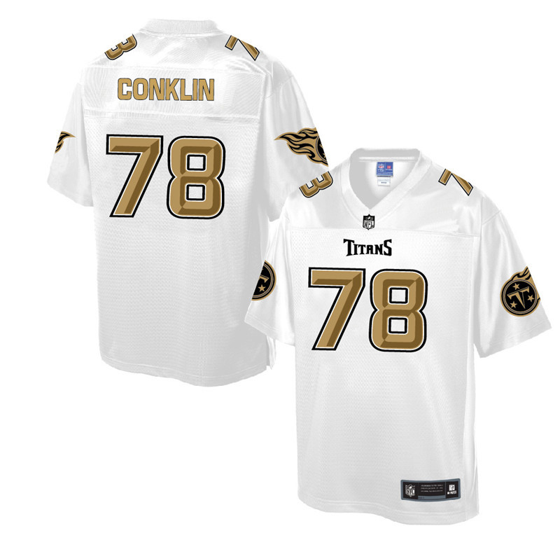 Nike Titans 78 Jack Conklin Pro Line White Gold Collection Elite Jersey