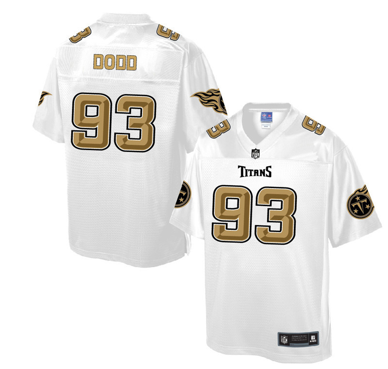 Nike Titans 93 Kevin Dodd Pro Line White Gold Collection Elite Jersey