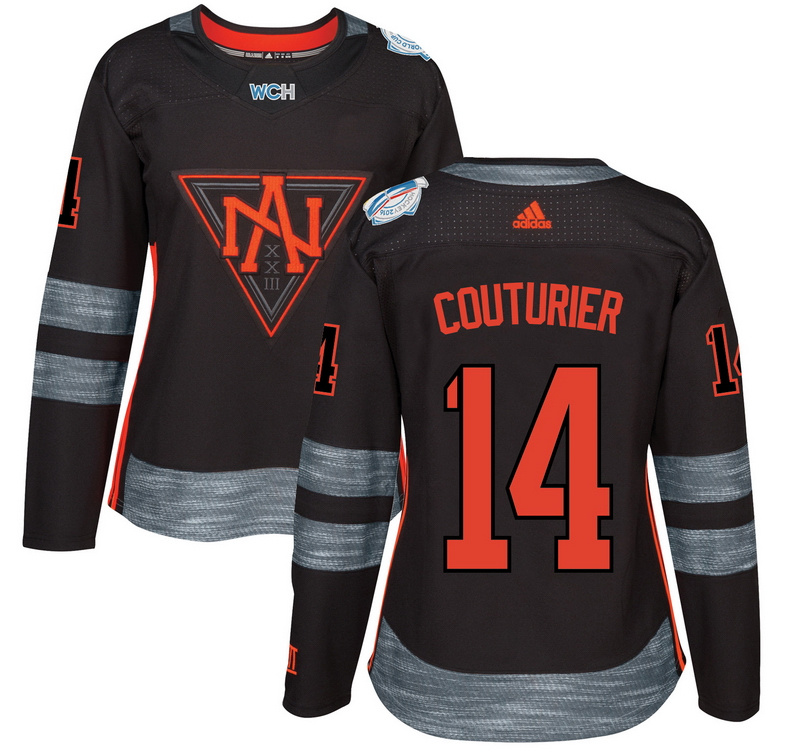 North America 14 Sean Couturier Black Women World Cup of Hockey 2016 Player Jersey