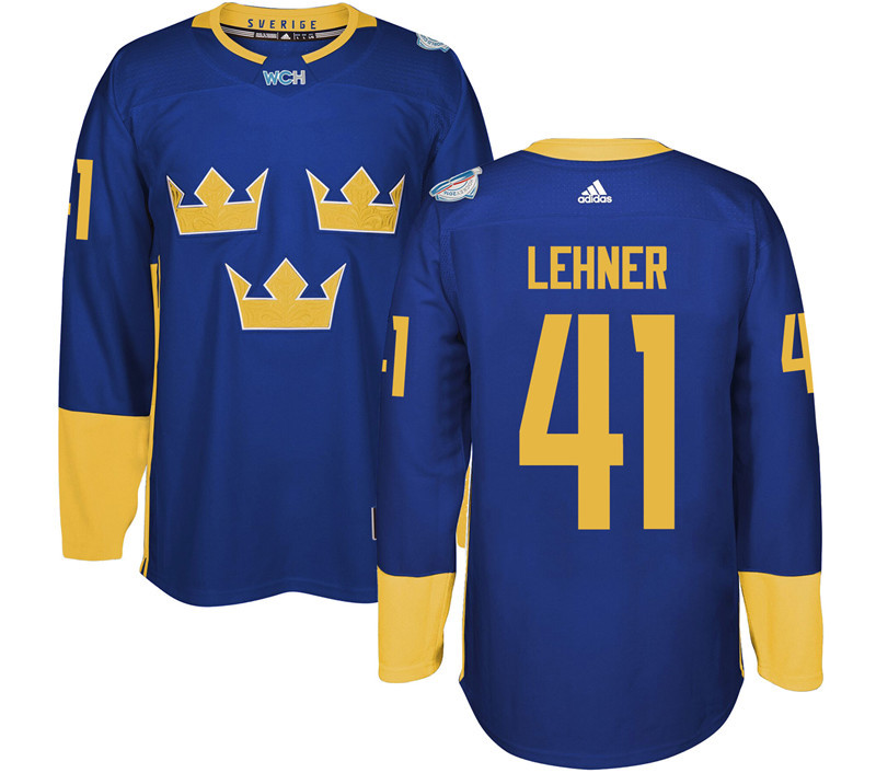 Swedon 41 Robin Lehner Purple 2016 World Cup Of Hockey Premier Player Jersey