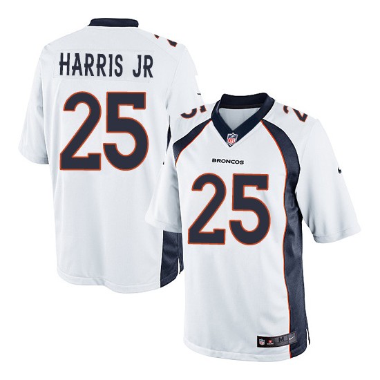 Nike Broncos 25 Chris Harris Jr White Youth Game Jersey