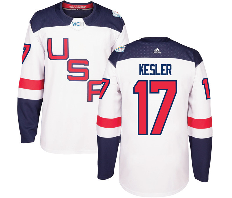 USA 17 Ryan Kesler White 2016 World Cup Of Hockey Premier Player Jersey
