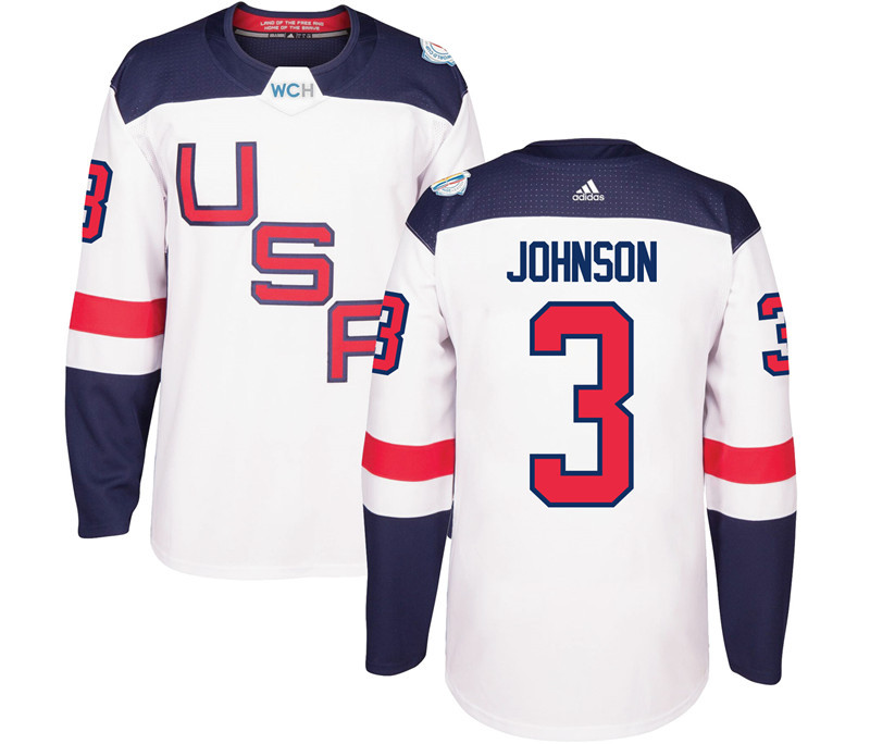 USA 3 Jack Johnson White 2016 World Cup Of Hockey Premier Player Jersey