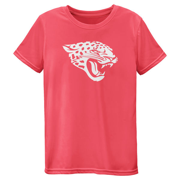 Jacksonville Jaguars Girls Youth Pink Neon Logo T-Shirt
