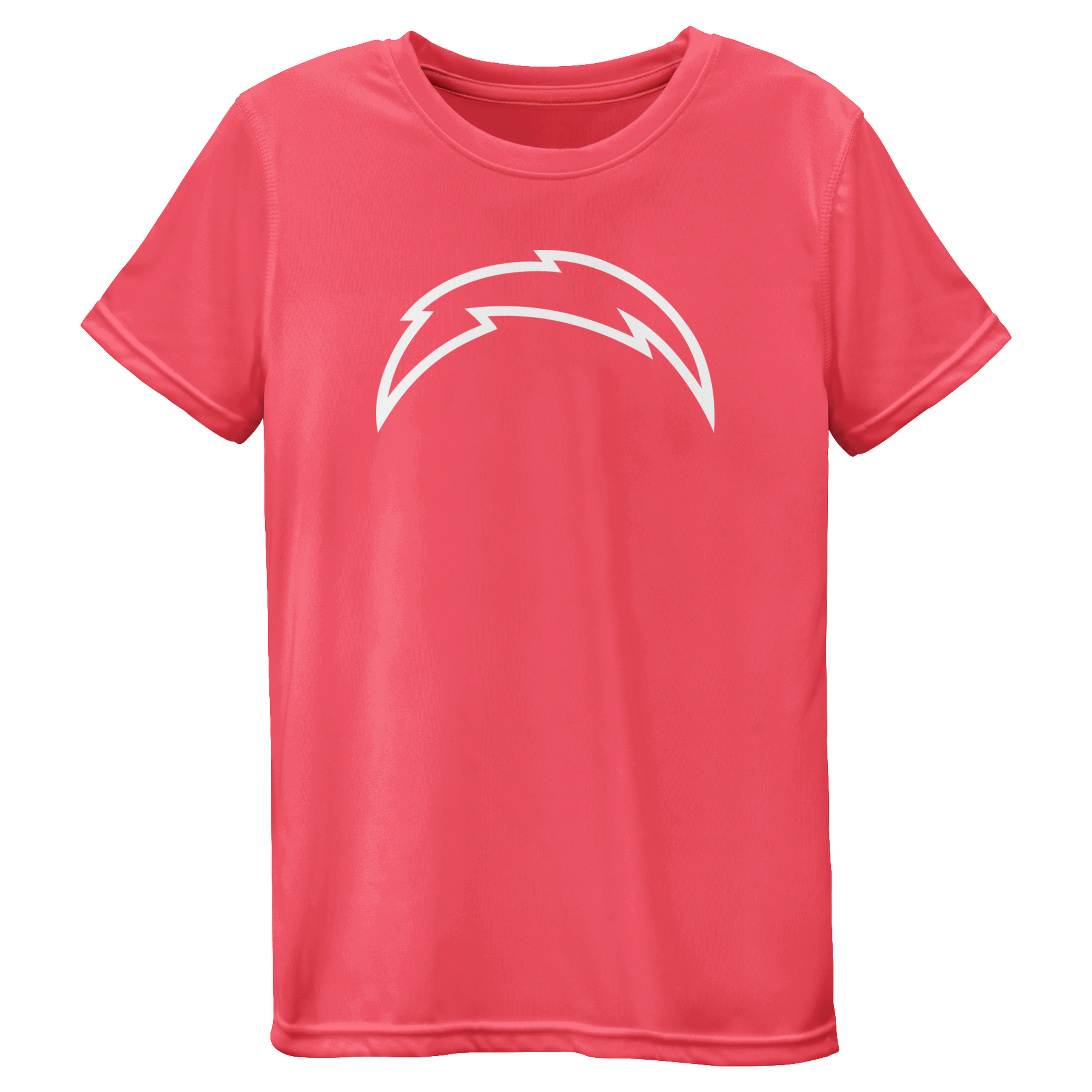 Los Angeles Chargers Girls Youth Pink Neon Logo T-Shirt