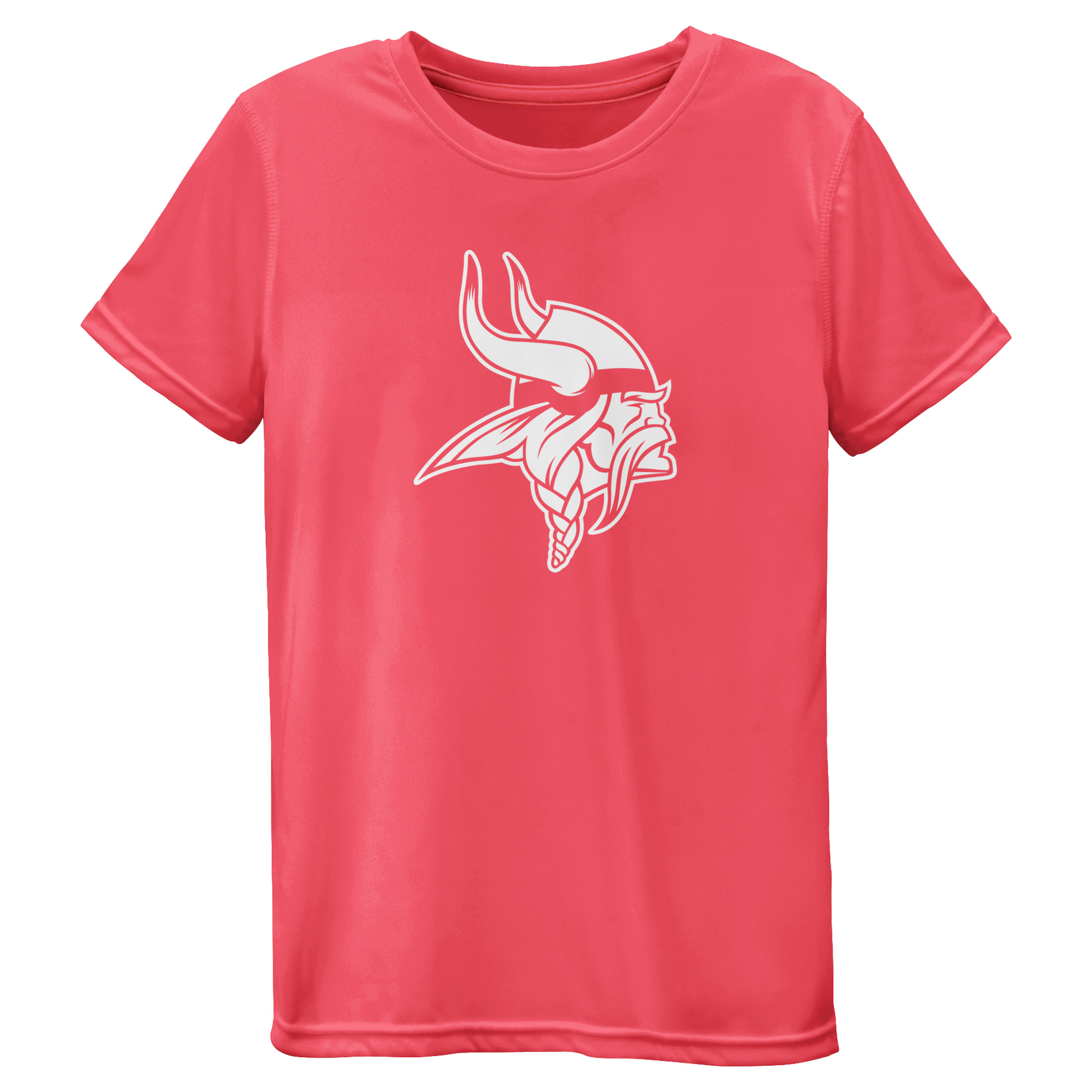 Minnesota Vikings Girls Youth Pink Neon Logo T-Shirt