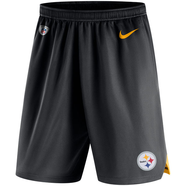 Men's Pittsburgh Steelers Nike Black Knit Performance Shorts