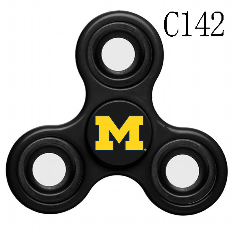 Michigan Wolverines Team Logo Black 3 Way Fidget Spinner