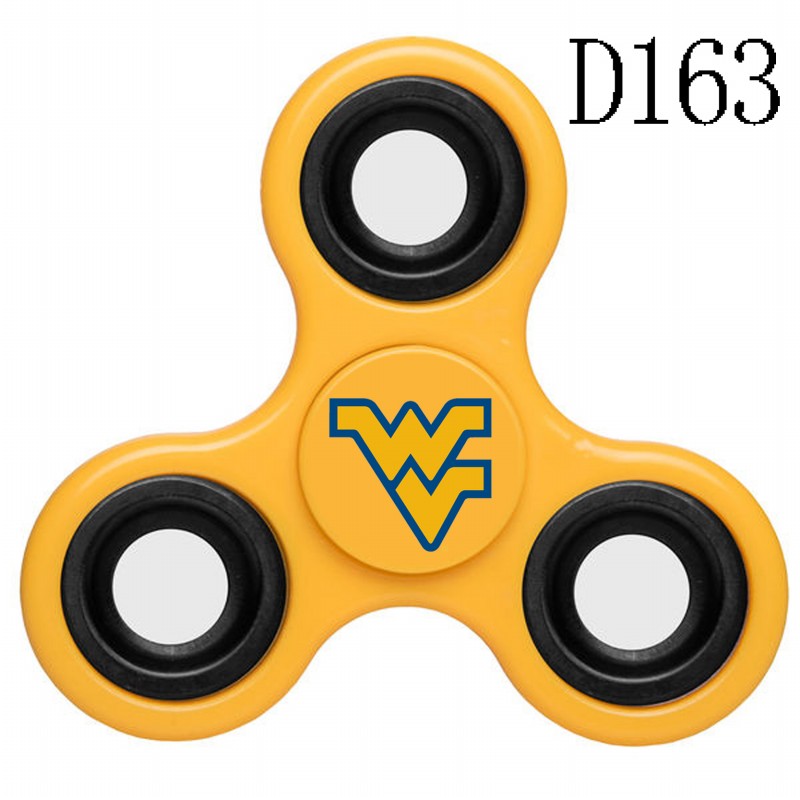 West Virginia Mountaineers Team Logo Yellow 3 Way Fidget Spinner