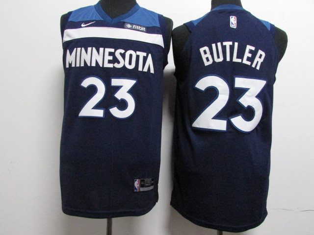 Timberwolves 23 Jimmy Butler Navy Nike Authentic Jersey