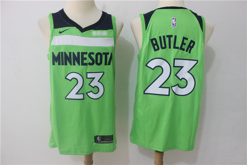 Timberwolves 23 Jimmy Butler Green Nike Swingman Jersey