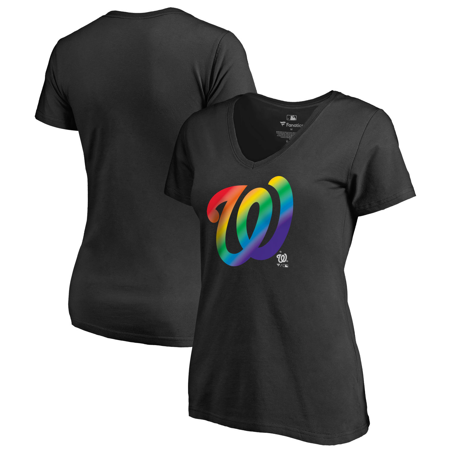 Women's Washington Nationals Fanatics Branded Pride Black T Shirt