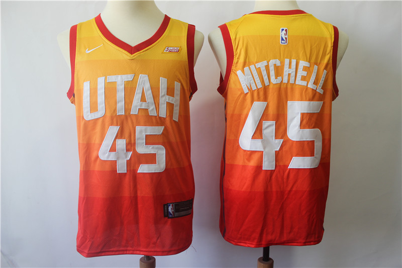 Jazz 45 Donovan Mitchell Multi Color City Edition Nike Swingman Jersey