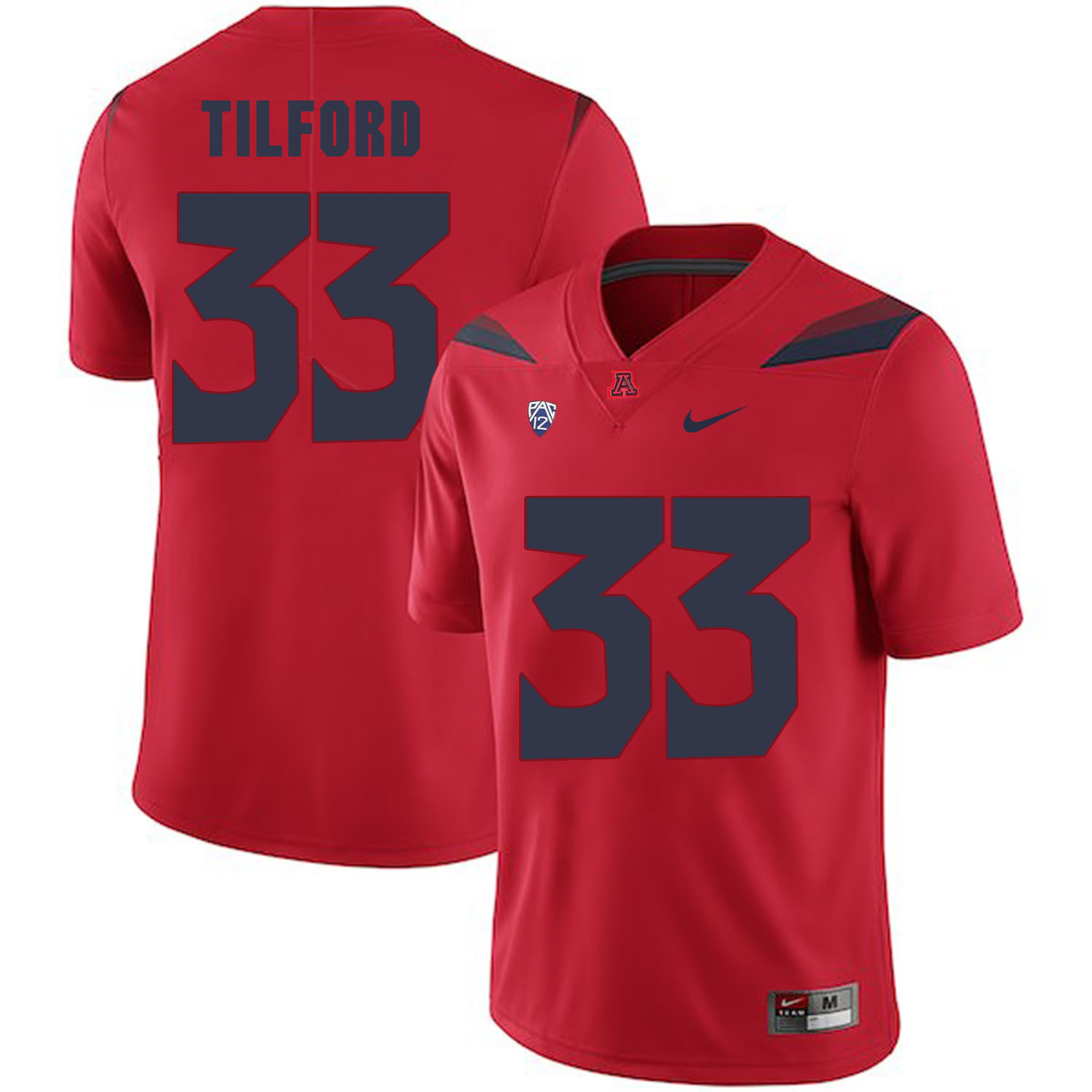 Arizona Wildcats 33 Nathan Tilford Red College Football Jersey