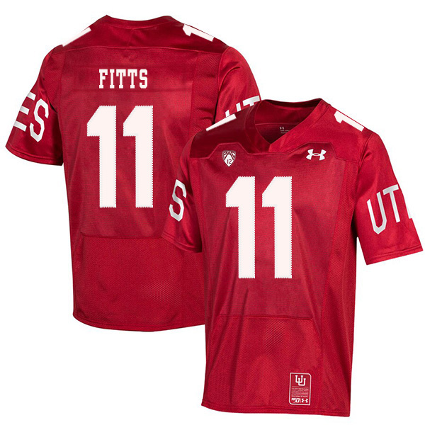 Utah Utes 11 Kylie Fitts Red 150th Anniversary College Football Jersey