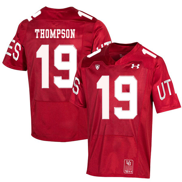 Utah Utes 19 Bryan Thompson Red 150th Anniversary College Football Jersey