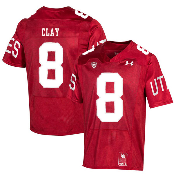Utah Utes 8 Kaelin Clay Red 150th Anniversary College Football Jersey