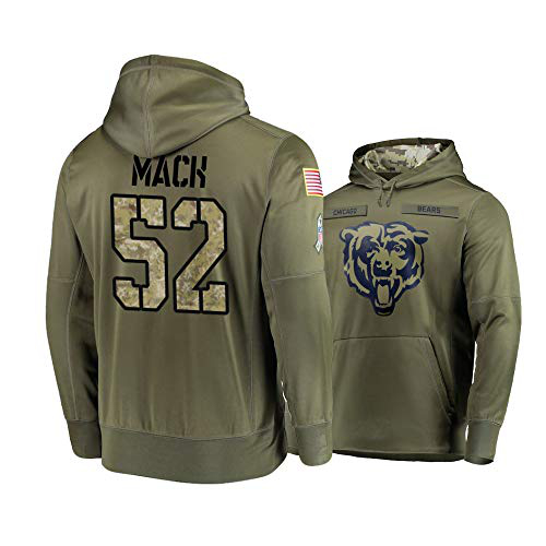 Nike Bears 52 Khalil Mack 2019 Salute To Service Stitched Hooded Sweatshirt
