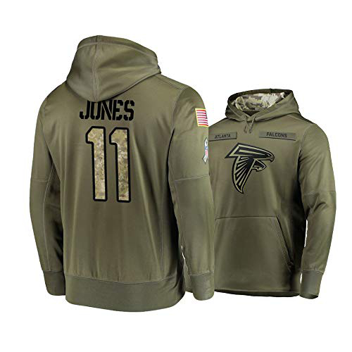 Nike Falcons 11 Julio Jones 2019 Salute To Service Stitched Hooded Sweatshirt