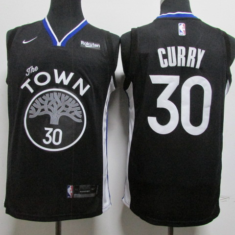 Warriors 30 Stephen Curry Black Nike Swingman Jersey