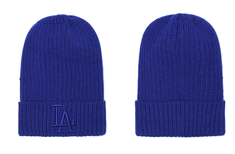 Dodgers Team Logo Blue Pom Knit Hat SG