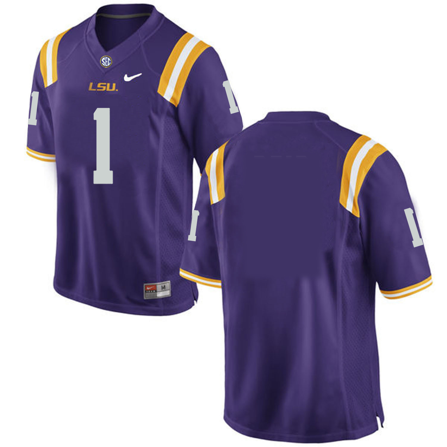 LSU Tigers #1 Purple Nike College Football Jersey