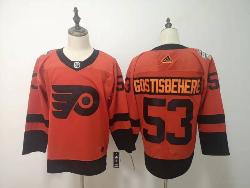 Flyers 53 Shayne Gostisbehere Orange 2019 NHL Stadium Series Adidas Jersey