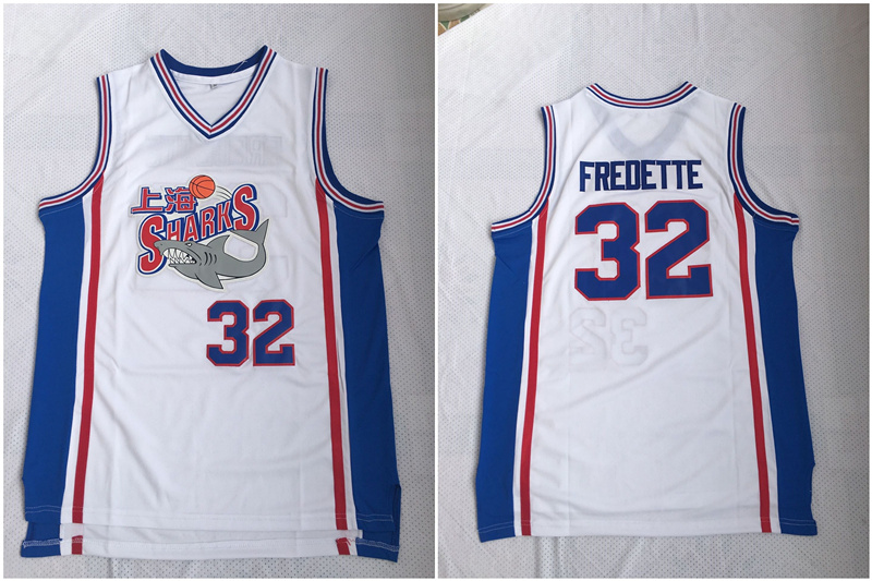 Shanghai Sharks 32 Jimmer Fredette White Stitched Basketball Jersey