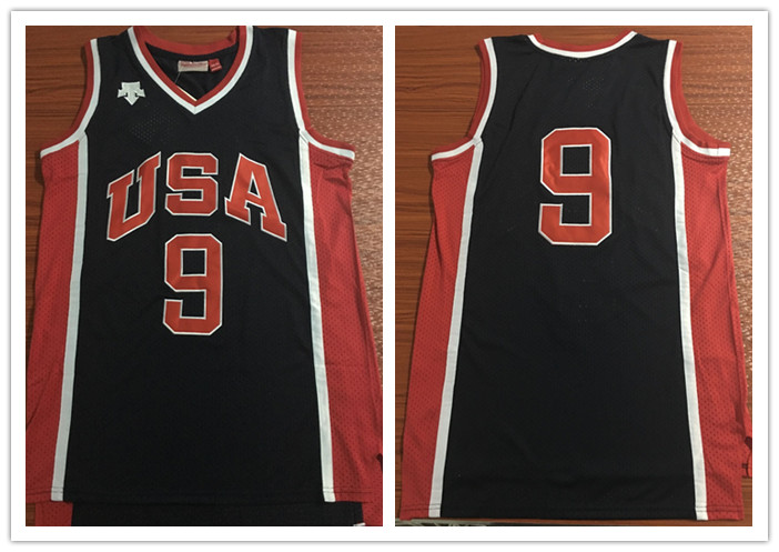 Olympics Team USA #9 Navy Stitched Basketball Jersey