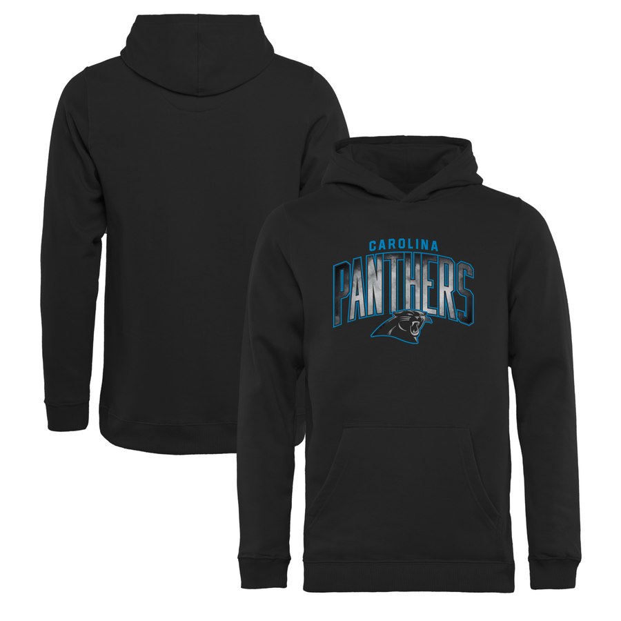 Carolina Panthers NFL Pro Line by Fanatics Branded Youth Arch Smoke Pullover Hoodie Black