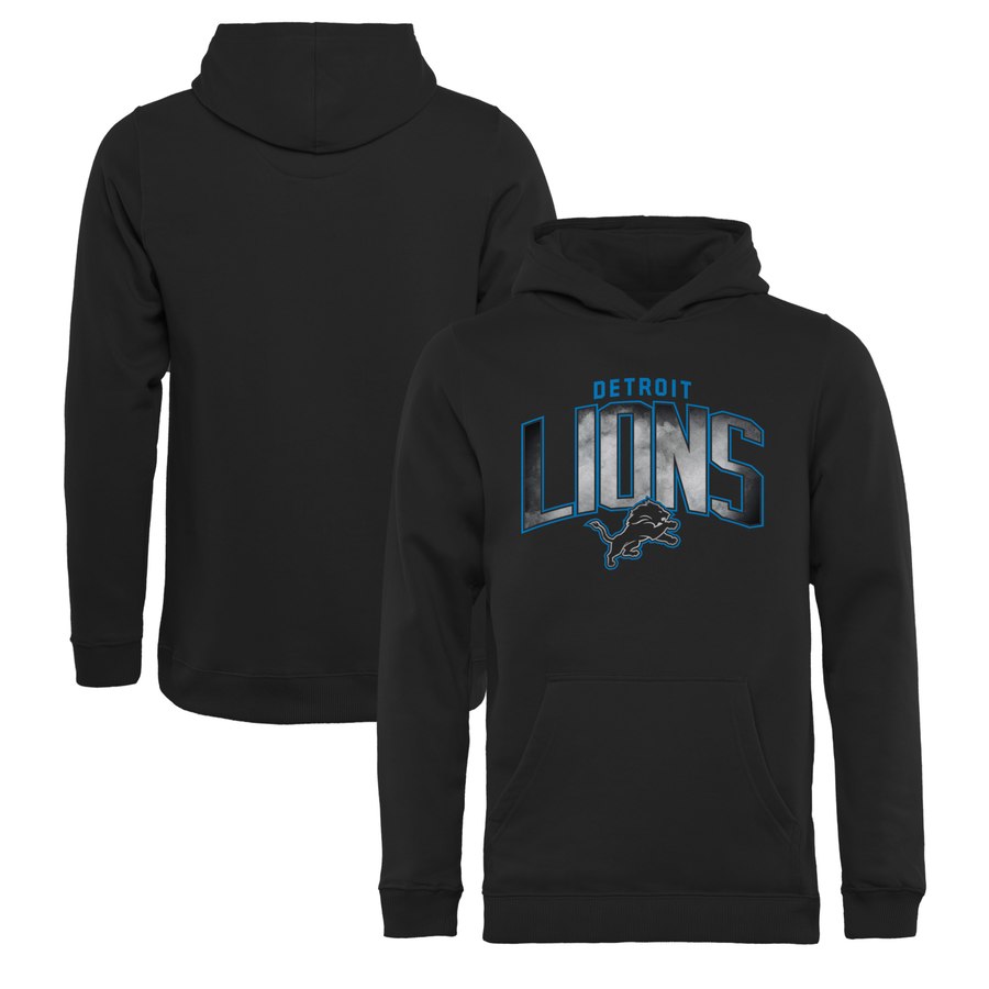 Detroit Lions NFL Pro Line by Fanatics Branded Youth Arch Smoke Pullover Hoodie Black