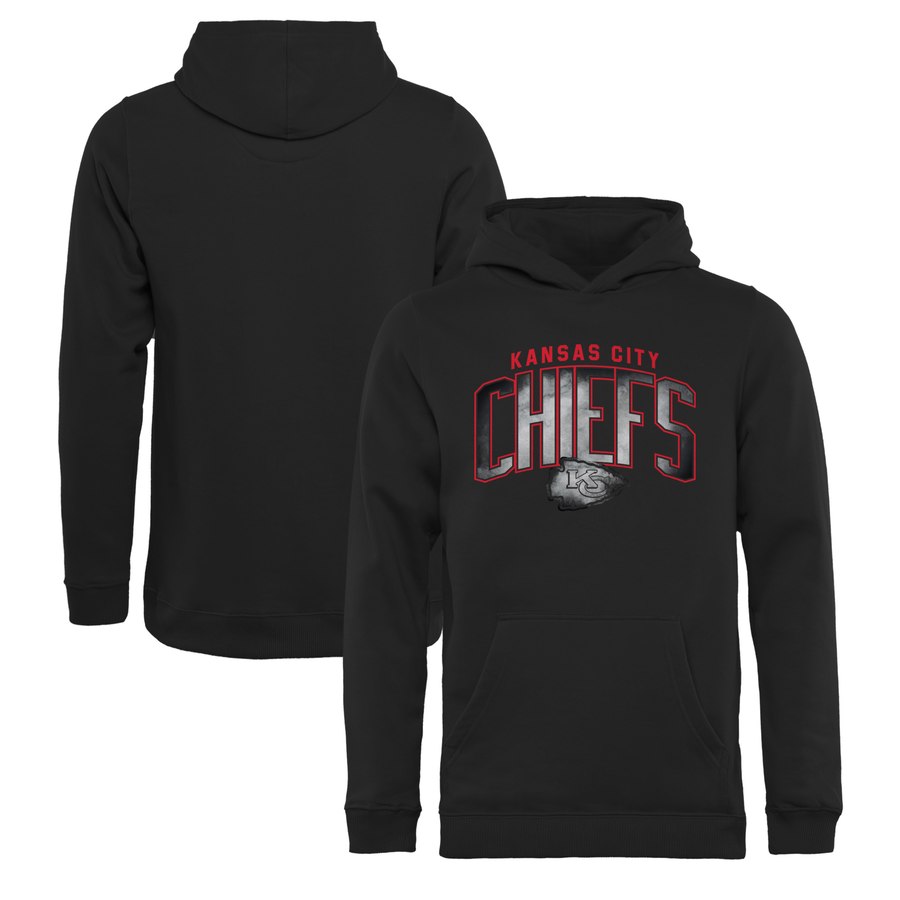 Kansas City Chiefs NFL Pro Line by Fanatics Branded Youth Arch Smoke Pullover Hoodie Black