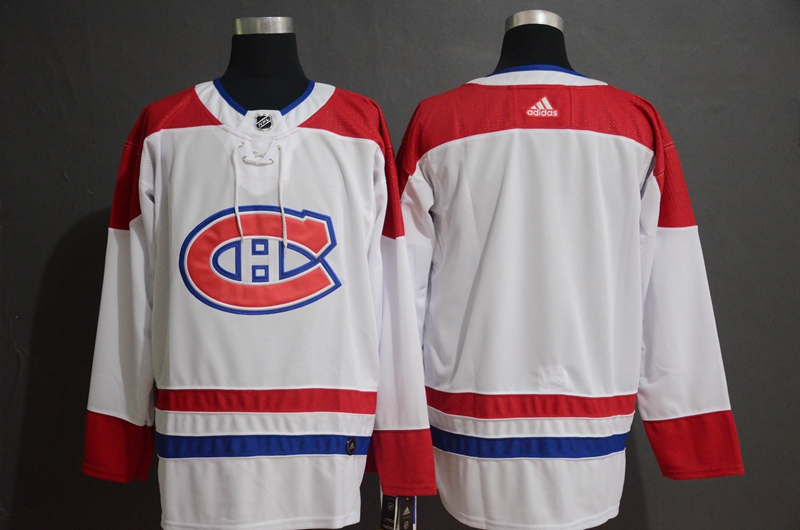 Canadiens Blank White Adidas Jersey