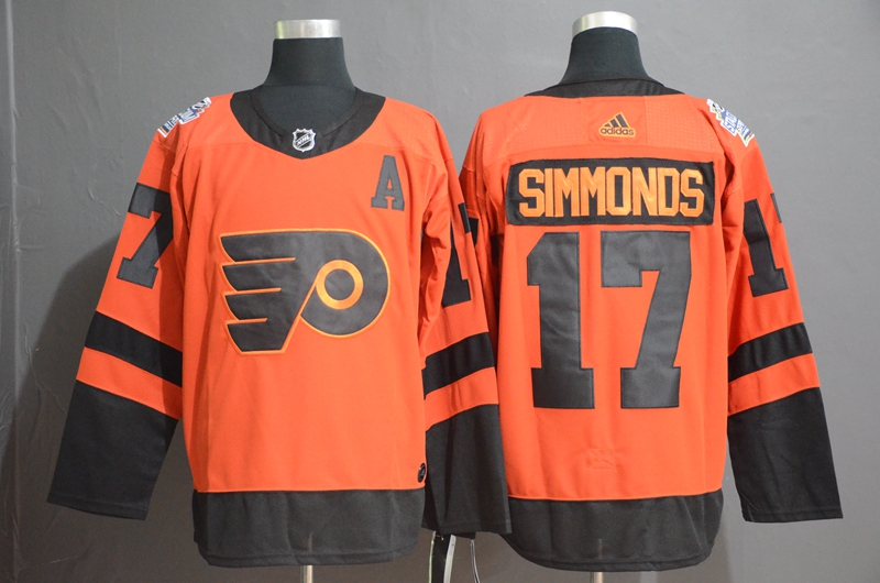 Flyers 17 Wayne Simmonds Orange 2019 NHL Stadium Series Adidas Jersey