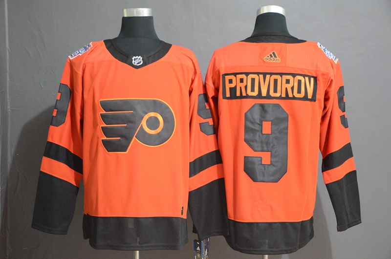Flyers 9 Ivan Provorov Orange 2019 NHL Stadium Series Adidas Jersey