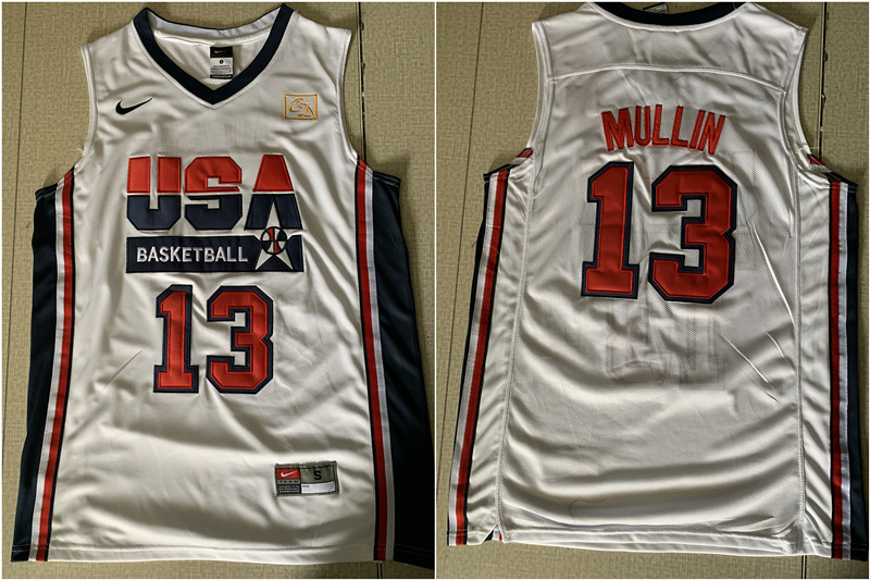 USA Basketball 1992 Dream Team 13 Chris Mullin White Jersey