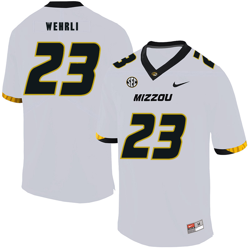 Missouri Tigers 23 Roger Wehrli White Nike College Football Jersey