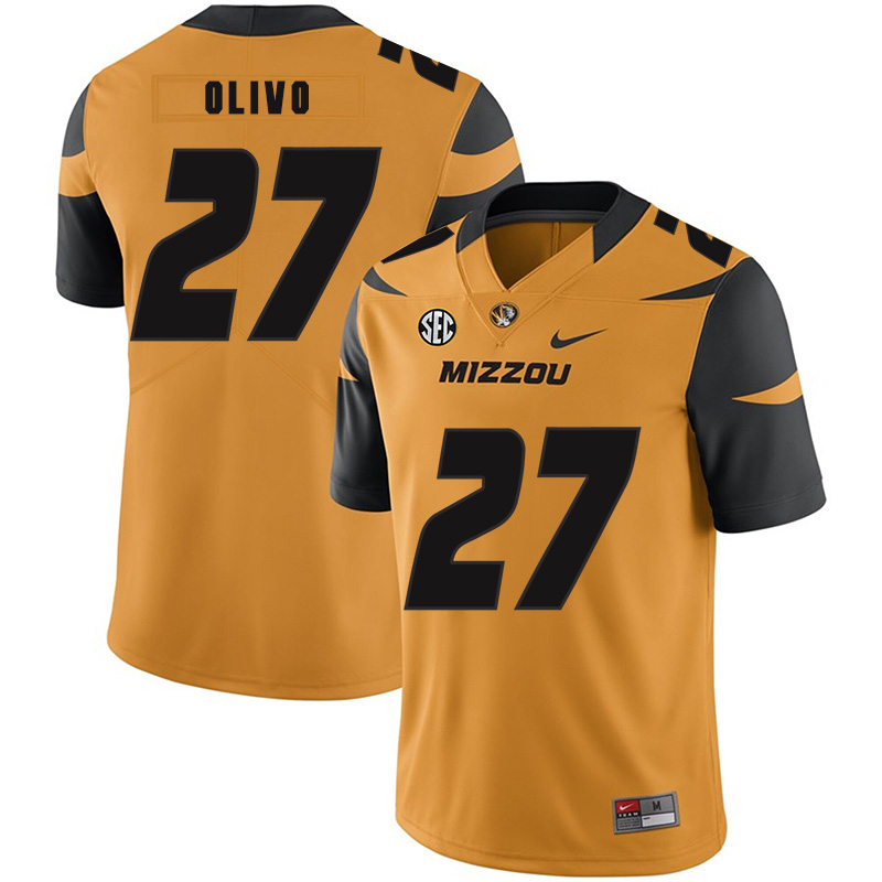 Missouri Tigers 27 Brock Olivo Gold Nike College Football Jersey